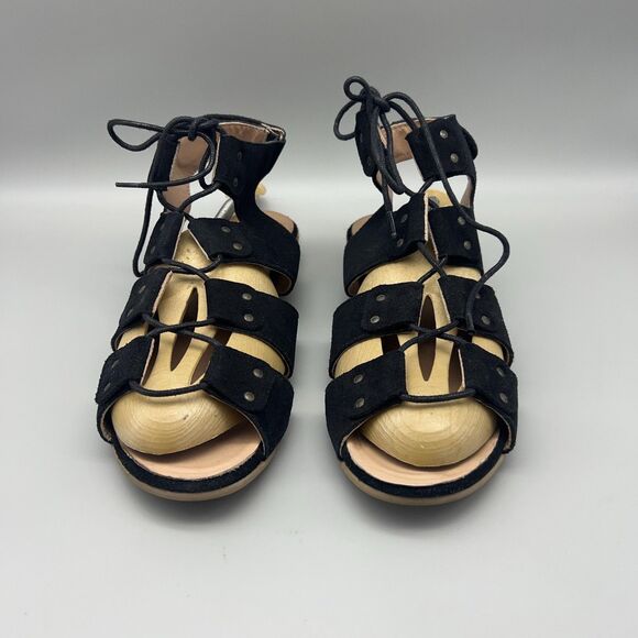 Eric Michael Sandals Womens Size 9 Gladiator Lace Up Espadrille Handmade EU 40 - Picture 2 of 12